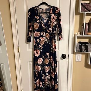 Slinky floral maxi dress